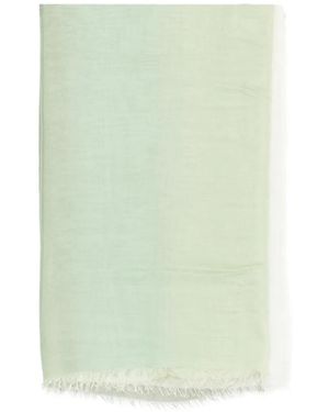 Faliero Sarti Gradient Frayed Scarf - Green