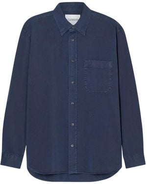 Closed Button-Up Shirt - Blue