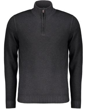 Moorer Terni Quarter-Zip Sweater - Black