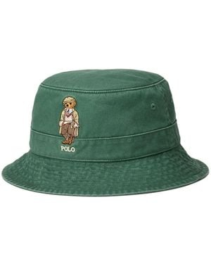 Polo Ralph Lauren Cappello Bucket Con Ricamo - Verde