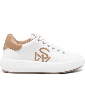 Stuart Weitzman Sw Pro Leren Sneakers - Wit