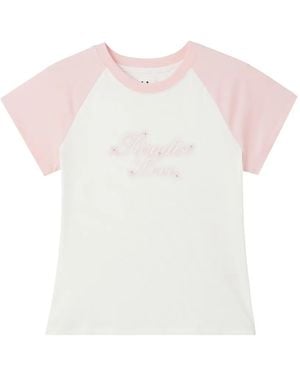 B+ AB Crystal-Embellished T-Shirt - Pink