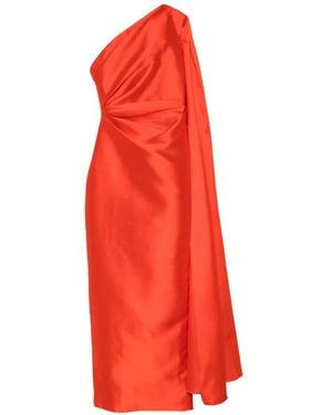 Solace London Veya One-Shoulder Maxi Dress - Red