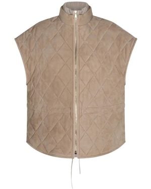 Fabiana Filippi Quilted Gilet - Natural