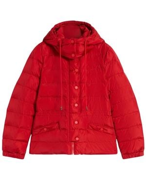 Weekend by Maxmara Hooded Quilted Jacket - Red