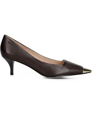 Furla Metal-Tip Leather Court Shoes - Brown