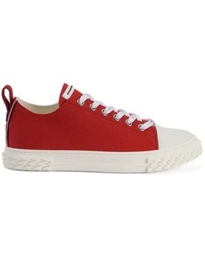 Giuseppe Zanotti Contrast-Toe Low-Top Trainers - Red