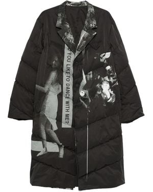 Yohji Yamamoto Cappotto Monopetto Imbottito - Nero