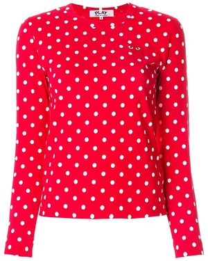 COMME DES GARÇONS PLAY Polka Dot Top - Red