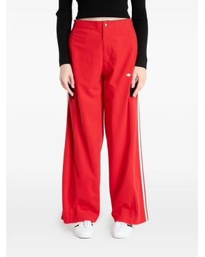 adidas Pants Adidas Blocking Track Tracksuit Bottoms - Red