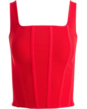 Alice + Olivia Sariah Corset Tank - Red
