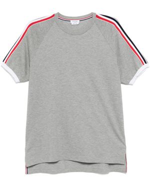 Thom Browne Short-Raglan-Sleeved T-Shirt - Grey