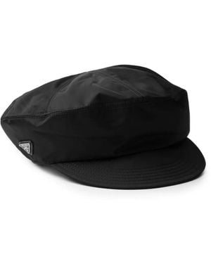 Prada Re-Nylon Newsboy Cap - Black
