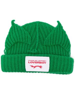 Charles Jeffrey Chunky-Ears Beanie Hat - Green