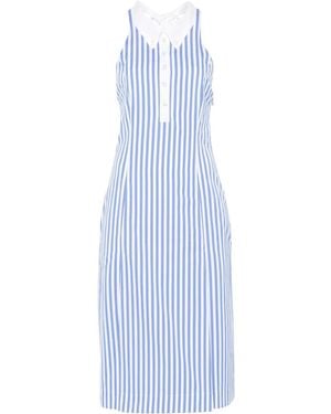 Thom Browne Striped Midi Dress - Blue