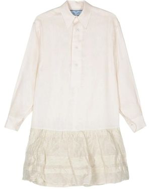 Prada Linen Midi Dress - White
