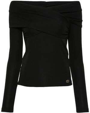 Twinset Off-Shoulder Blouse - Black