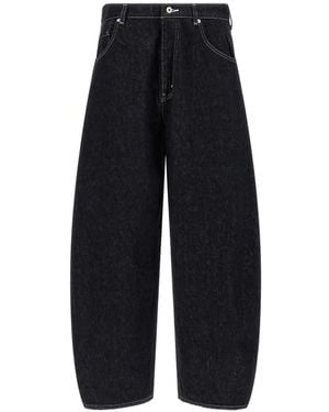 Comme des Garçons Contrast-Stitch Tapered Jeans - Blue