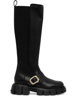 Love Moschino バックル ロングブーツ - ブラック