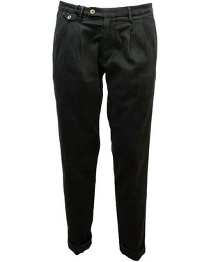 Michael Coal Pleated-Cuffed Pants - Black