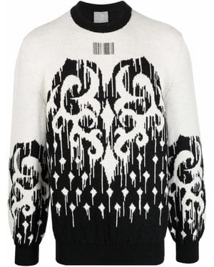 VTMNTS Pullover Mit Tropfendem Muster - Grau