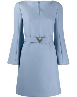Valentino Garavani V Belted Dress - Blue