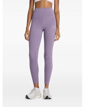 New Balance Leggings A Vita Alta Nb Harmony - Viola