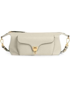 Coccinelle Medium Beat Generation Leather Crossbody Bag - Natural