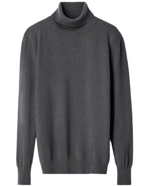 Lemaire Stand-Collar Sweater - Gray