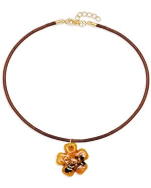 SANDRALEXANDRA Clover Mustard Necklace - Metallic