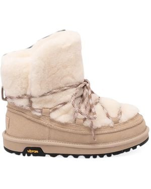 UGG Classic-Tread Fluffed Boots - Natural
