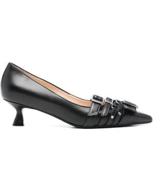 Anna F. Spitze Pumps Mit Schnallenriemen 45Mm - Schwarz
