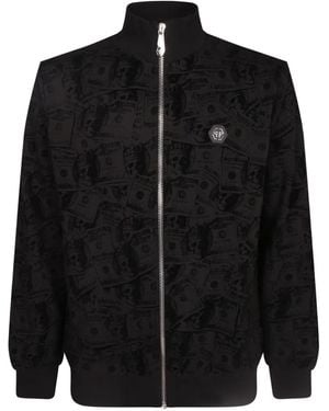 Philipp Plein Tracksuit Jacket All-Over Dollar - Black