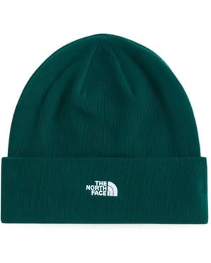 The North Face Norm Logo-Embroidered Turn-Up Beanie Hat - Green
