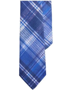 Polo Ralph Lauren Plaid-Pattern Tie - Blue