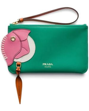 Prada Cartera Con Cremallera - Verde