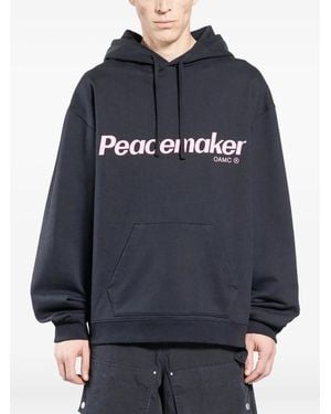 Peacemaker Oamc Logo-Print Hoodie - Blue