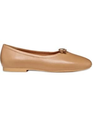 Geox New Palmaria Bow-Detail Ballet Flats - Natural