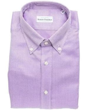 Robert Friedman Dotted Button-Down Shirt - Purple