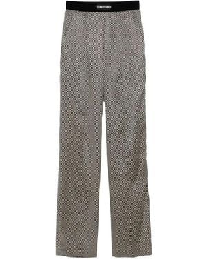 Tom Ford Polka Dot Pyjama Trousers - Grey