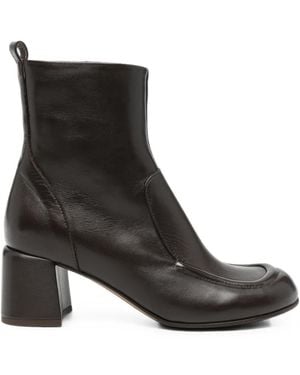 LORENA PAGGI Square-Toe Ankle Boots - Nero