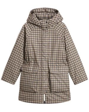 Woolrich Manteau À Carreaux - Gris