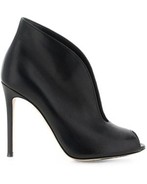 Gianvito Rossi Vamp Peep-Toe Heeled Pumps - Nero