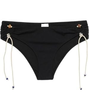 Isabel Marant Slip Bikini Alvina Con Perline - Nero
