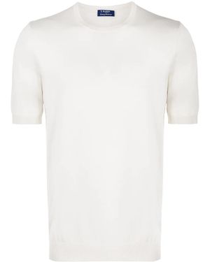 Barba Napoli Gestricktes T-Shirt - Weiß