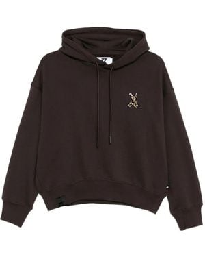 Izzue Logo-Embroidered Hoodie - Black