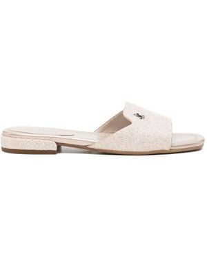 Jimmy Choo Dina Glitter Sandals - White