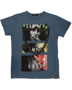 HTC Graphic-Print T-Shirt - Blue