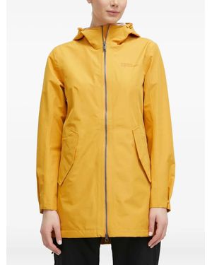 Jack Wolfskin Parka Dakar Con Capucha Y Cremallera - Amarillo