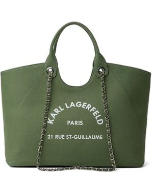 KARL LAGERFELD Sac Carré Rue St Guillaume Médium - Green